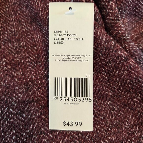 NWT - NorthCrest Women's Full-Zip Fleece Jacket – Port Royale – Size 2X - Picture 7 of 10